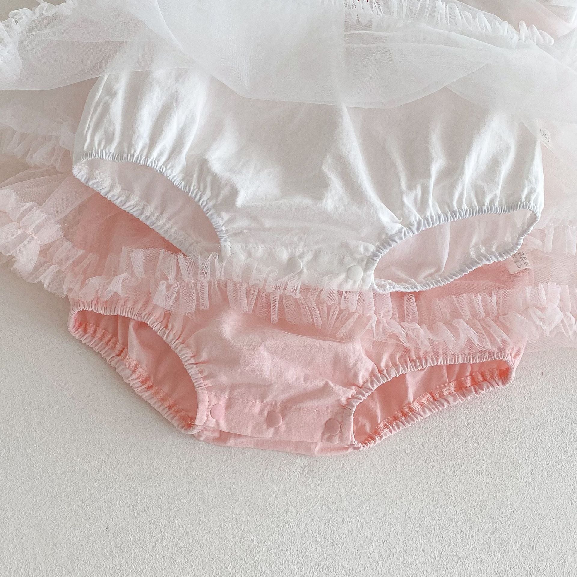 Summer Arrival Baby Girls Cute Short Sleeves Solid Color Tulle Design Onesies, MyKids-USA®, Baby One-Pieces, MyKids-USA -  -  -  -  -  -  - 