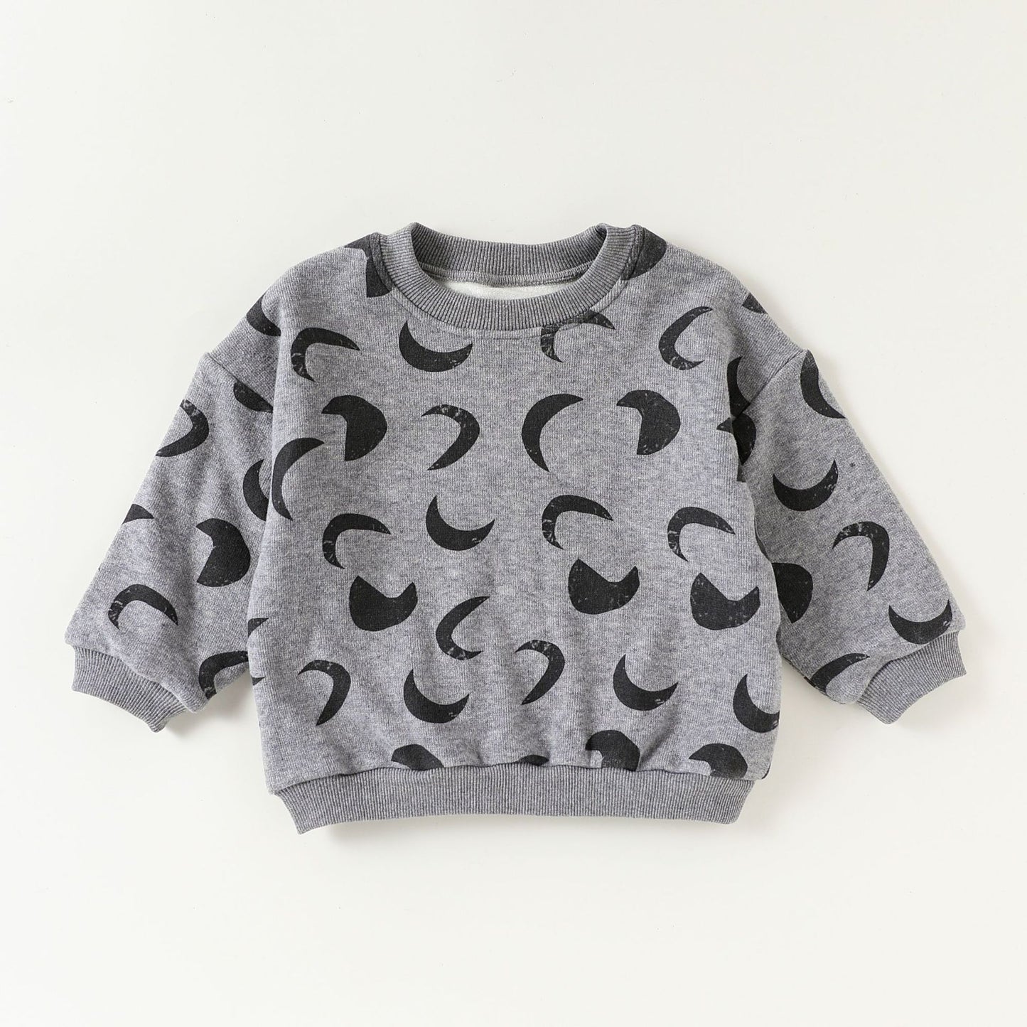 Winter and Autumn Baby Kids Geometric Moons Pattern Long Sleeves Top and Pants, MyKids-USA®, Baby & Toddler Outfits, MyKids-USA - Size/Age - 80 (9-12M) - Color - Grey -  -  - TR2509282348-C