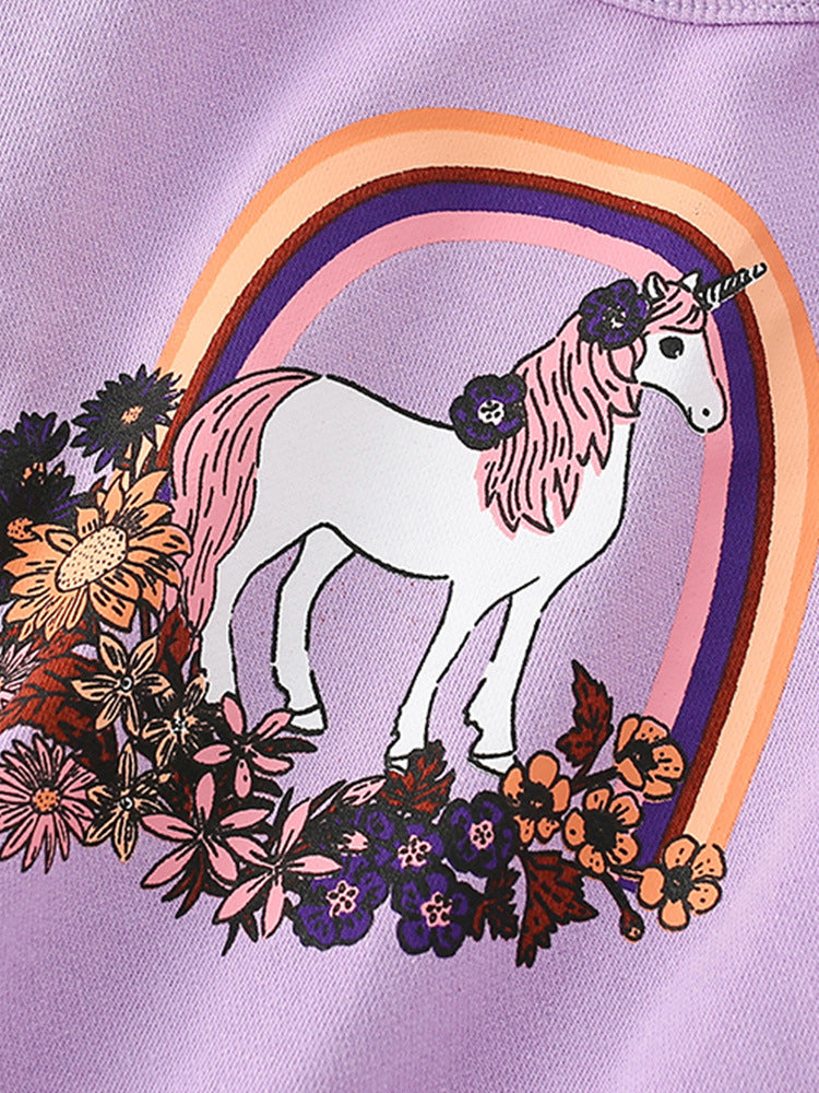 Baby Girl In Autumn And Winter Cartoon Print Pattern Comfy Cotton Pullover, MyKids-USA®, Baby & Toddler Outerwear, MyKids-USA -  -  -  -  -  -  - 