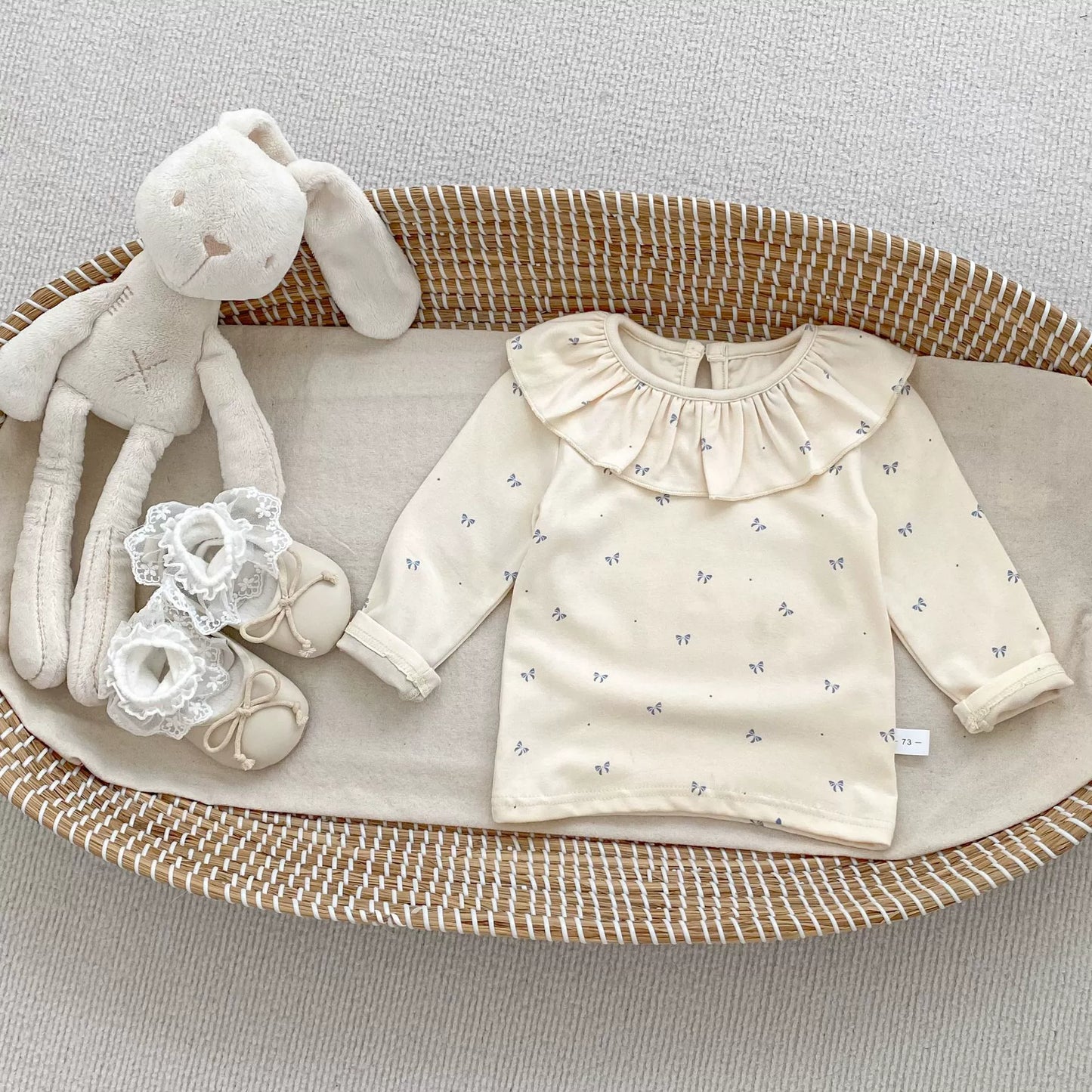 Spring and Autumn Baby Kids Girls Butterfly-bows Pattern Long Sleeves Beige Top and Sleeveless Onesies Overalls Clothing Set, MyKids-USA®, Baby & Toddler Outfits, MyKids-USA -  -  -  -  -  -  - 