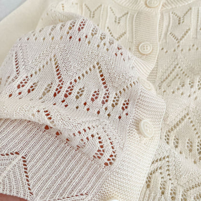 Summer Arrival Baby Unisex Comfortable Hollow-out Pattern Knitted Long Sleeves Knitted Top, MyKids-USA®, Baby & Children's Tops, MyKids-USA -  -  -  -  -  -  - .
