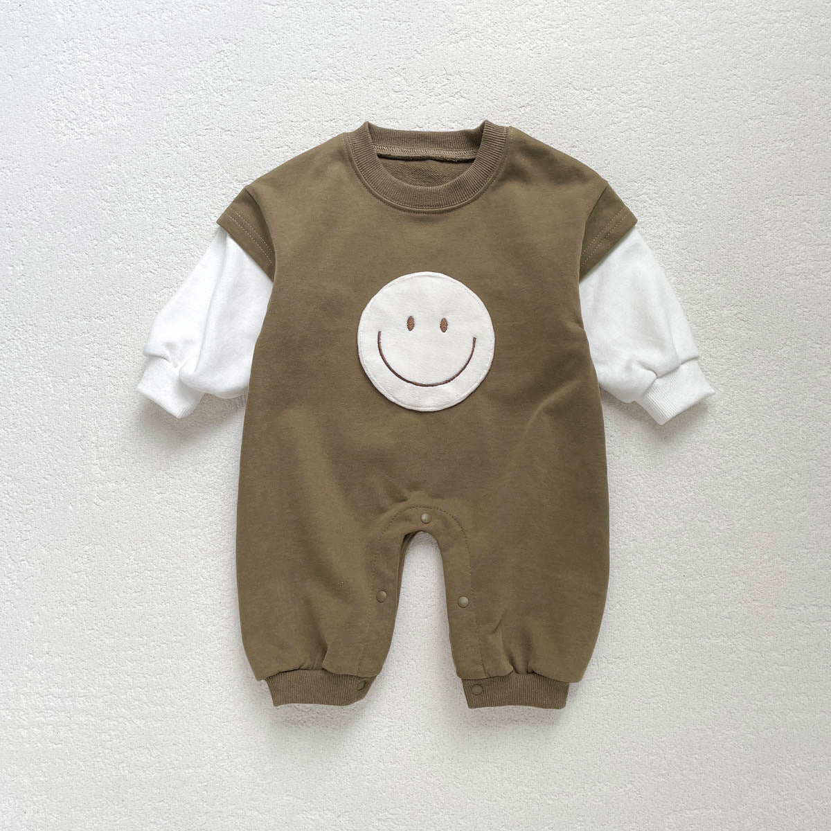 Autumn and Winter Arrival Baby Unisex Long Sleeves Casual Cartoon Pattern Rompers, MyKids-USA®, Baby One-Pieces, MyKids-USA - Size/Age - 66 (3-6M) - Color - Coffee -  -  - TR2511042301-A