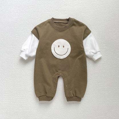 Autumn and Winter Arrival Baby Unisex Long Sleeves Casual Cartoon Pattern Rompers, MyKids-USA®, Baby One-Pieces, MyKids-USA - Size/Age - 66 (3-6M) - Color - Coffee -  -  - TR2511042301-A