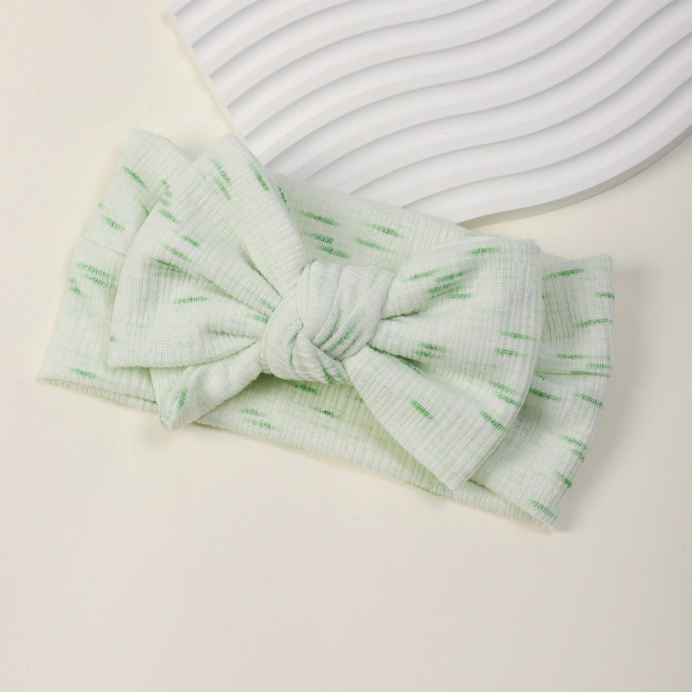 Printed Bow Headband for Baby with Fontanelle Protection, MyKids-USA®, Hair Pins, Claws & Clips, MyKids-USA - Size/Age - Average Size (0-6Y） - Color - Green -  -  - TR2411282308-C.