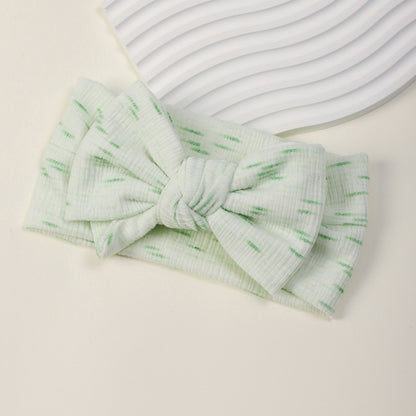Printed Bow Headband for Baby with Fontanelle Protection, MyKids-USA®, Hair Pins, Claws & Clips, MyKids-USA - Size/Age - Average Size (0-6Y） - Color - Green -  -  - TR2411282308-C.