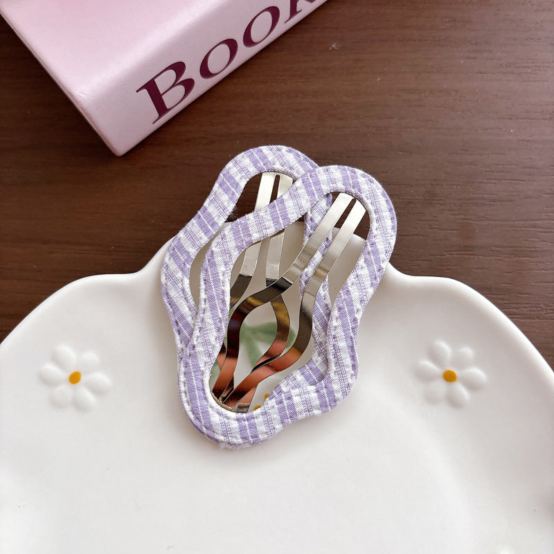 Collection of 2 Purple Pattern Hair Clips, MyKids-USA®, Hair Pins, Claws & Clips, MyKids-USA - Size/Age - Average Size (0-12Y） - Color - Blue -  -  - TR2605061641-A.