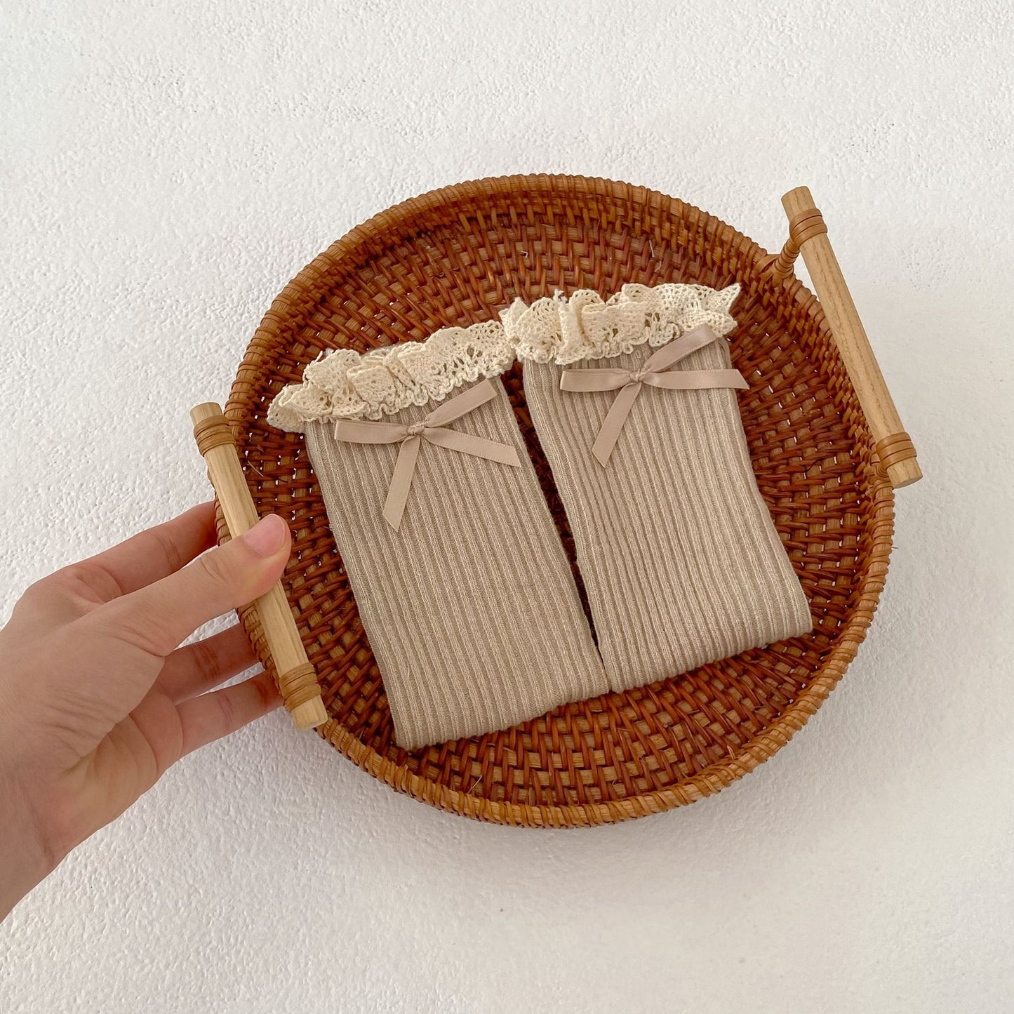 Autumn and Spring Baby Girls Breathable Lace Patchwork Cute Stockings 32cm Long, MyKids-USA®, Baby & Toddler Socks & Tights, MyKids-USA - Size/Age - M (1-3Y) - Color - Khaki -  -  - TR2512011819-D