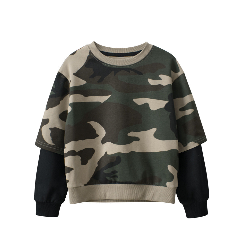 Baby Boy Kids Camouflage Pattern Crew Neck Long Sleeves Warm Cozy Pullover, MyKids-USA®, Baby & Toddler Outerwear, MyKids-USA - Size/Age - 90 (12-24M) - Color - Colorful -  -  - TR2411131555-A