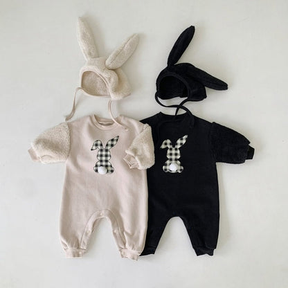 Winter and Autumn Arrival Baby Unisex Fluffy Long Sleeves Rabbit Pattern Rompers with Hat, MyKids-USA®, Baby One-Pieces, MyKids-USA -  -  -  -  -  -  - .