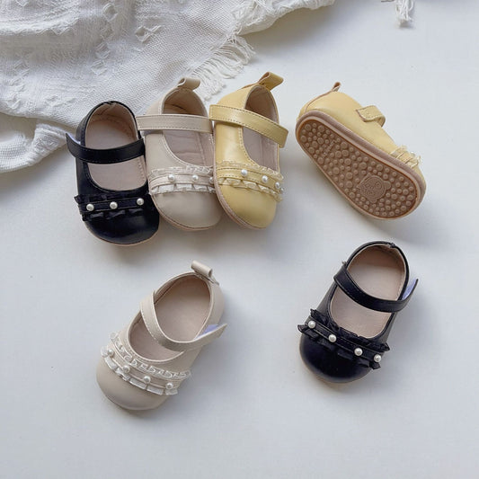 New Arrival Baby Girl Beaded Toddler Soft-Sole Anti-Slip Walking Shoes
