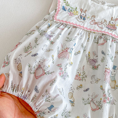 Design Summer Baby Kids Girls Sleeveless Rabbits and Floral Pattern Bodysuit, MyKids-USA®, Bodysuits, MyKids-USA -  -  -  -  -  -  - .