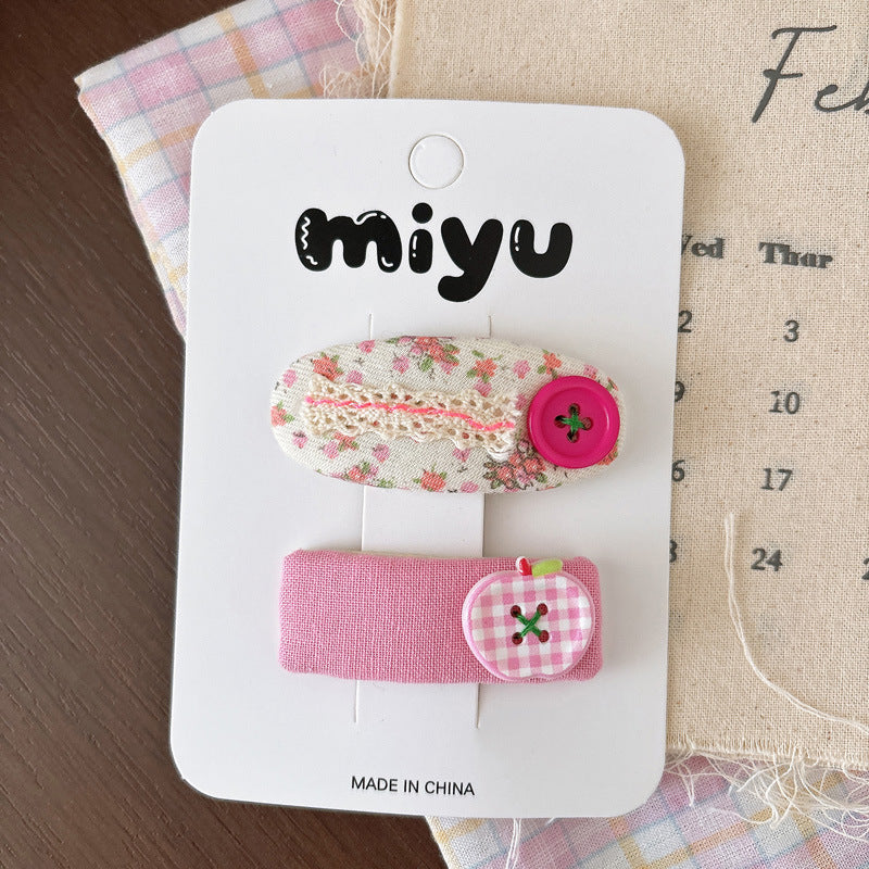 Collection of Flowers Hair Clips or Hair Ties, MyKids-USA®, Hair Pins, Claws & Clips, MyKids-USA - Size/Age - Average Size (0-12Y） - Color - Red -  -  - TR2605022129-G.