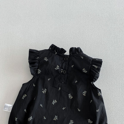 Summer Arrival Baby Girls Fly Sleeves Ruffle Neck Floral Bodysuit, MyKids-USA®, Bodysuits, MyKids-USA -  -  -  -  -  -  - .