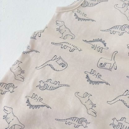 Summer Arrival Baby Unisex Simple Dinosaurs Pattern Sleeveless Crew Neck Rompers, MyKids-USA®, Baby One-Pieces, MyKids-USA -  -  -  -  -  -  - 