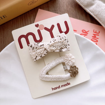 Collection of 2 Versatile Geometric Shaped Hair Clips, MyKids-USA®, Hair Pins, Claws & Clips, MyKids-USA - Size/Age - Average Size (0-12Y） - Color - White -  -  - TR2601061409-G.