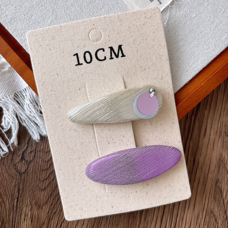 Collection of 2 Versatile Cute Purple Hair Clips, MyKids-USA®, Hair Pins, Claws & Clips, MyKids-USA - Size/Age - Average Size (0-12Y） - Color - Purple -  -  - TR2603231622-E.