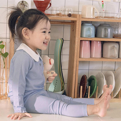 Summer Arrival Baby Girls Simple Long Sleeves Top with Embroidered Collar, MyKids-USA®, Baby & Toddler Tops, MyKids-USA -  -  -  -  -  -  - 