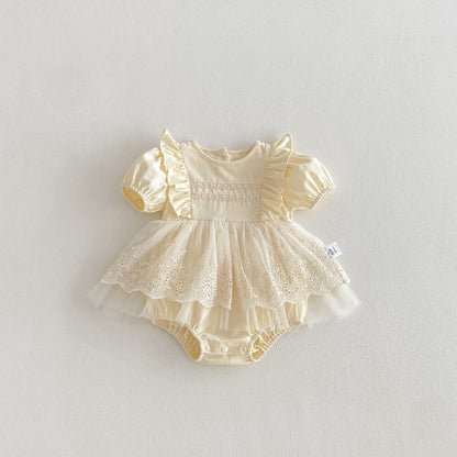 Design Summer Baby Kids Girls Short Sleeves Flowers Pattern Plain Bodysuit, MyKids-USA®, Bodysuits, MyKids-USA -  -  -  -  -  -  - .