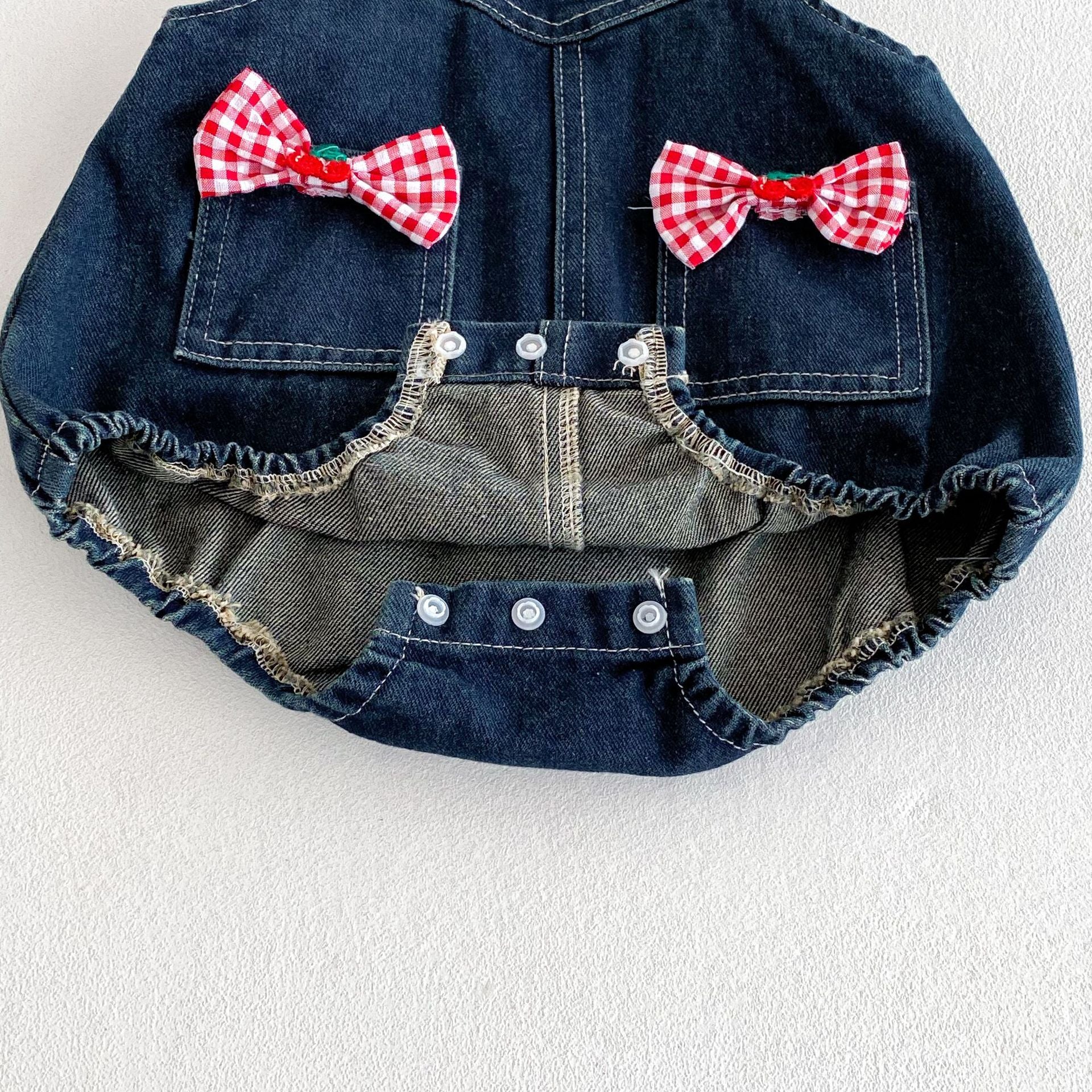 Summer Hot Selling Baby Kids Girls Sleeveless Pocketed Denim Strap Onesies Overalls and Red Plaid T-Shirt Clothing Set, MyKids-USA®, Baby & Toddler Outfits, MyKids-USA -  -  -  -  -  -  - 