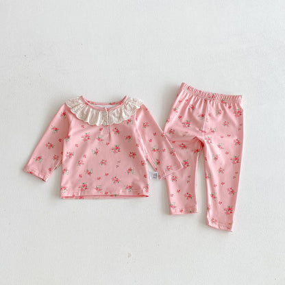 Autumn and Spring Baby Kids Girls Long Sleeves Cute Floral Pattern Top and Pants Clothing Set, MyKids-USA®, Baby & Toddler Outfits, MyKids-USA -  -  -  -  -  -  - .