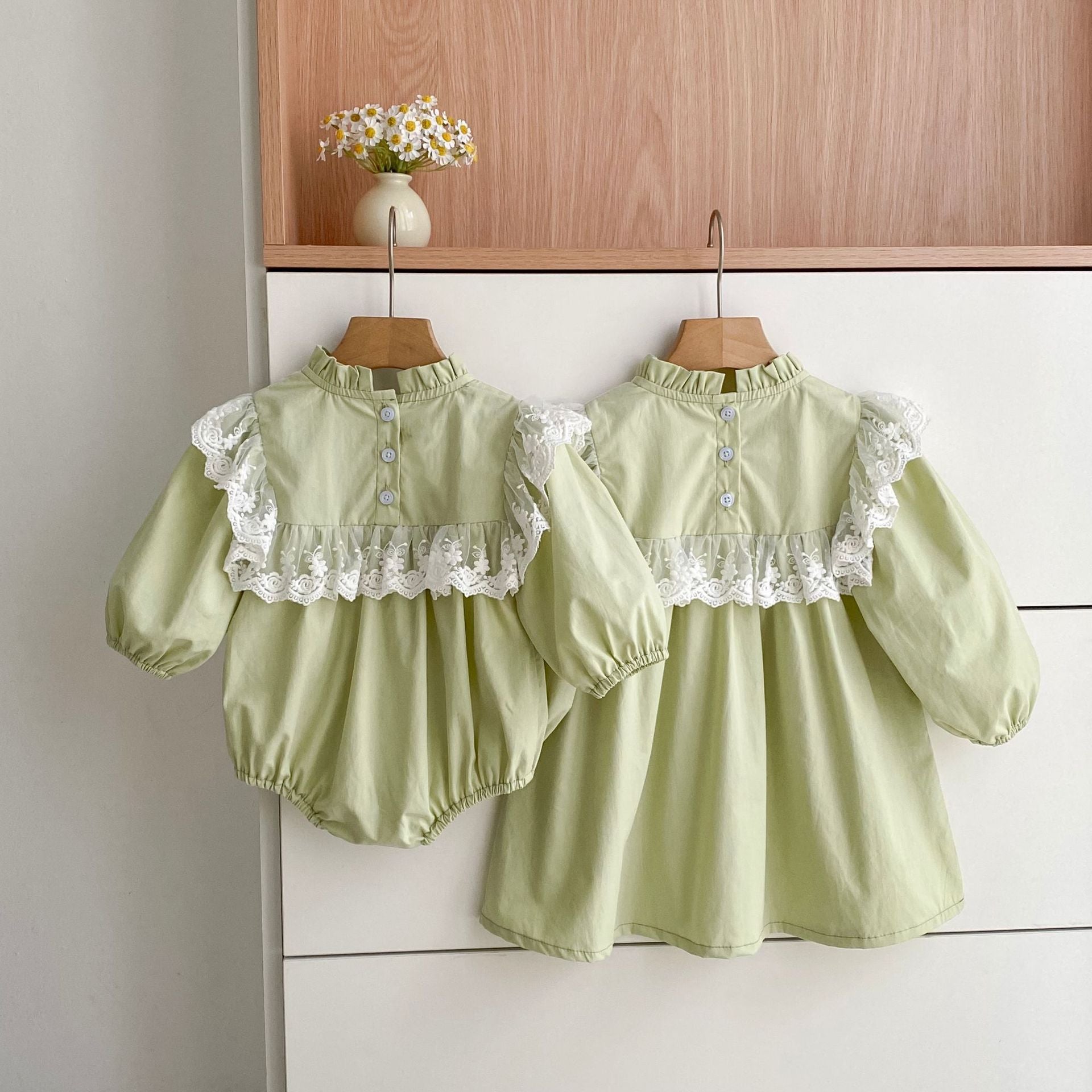 Autumn Hot Selling Baby Kids Girls Flowers Embroidered Pattern Long-sleeved Onesies and Dress – Princess Sister Matching Set, MyKids-USA®, Baby & Toddler Dresses, MyKids-USA -  -  -  -  -  -  - 