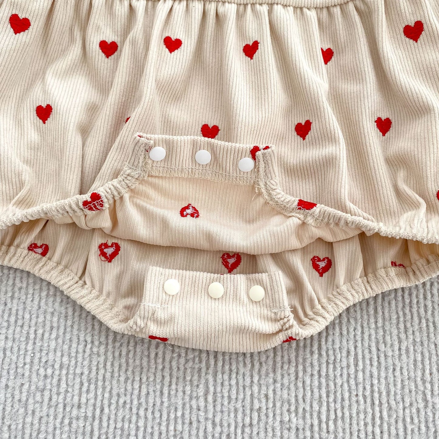 MyKids-USA® Autumn Hearts Pattern Baby Kids Girls Princess Long Sleeves Bodysuit