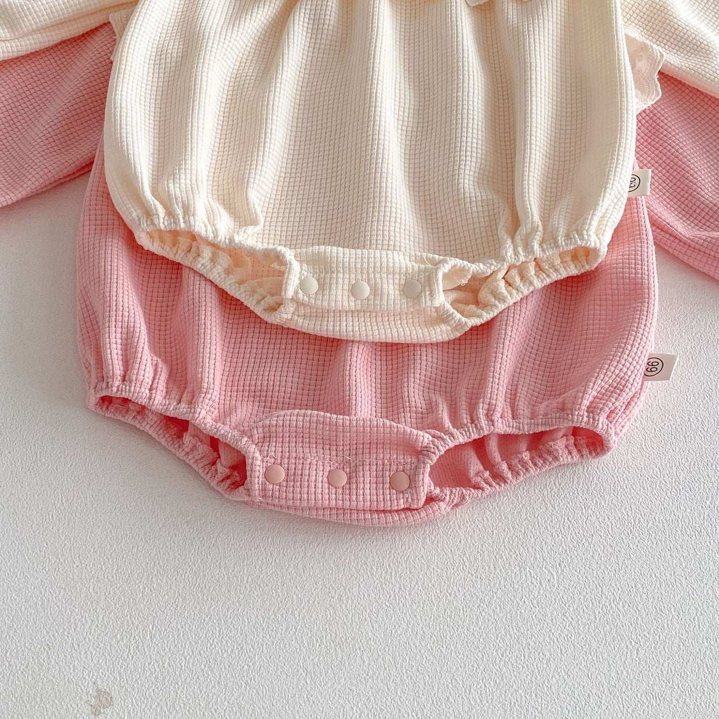 Spring Arrival Baby Girls Long Sleeves Crew Neck Waffle Grid Bodysuit, MyKids-USA®, Bodysuits, MyKids-USA -  -  -  -  -  -  - .