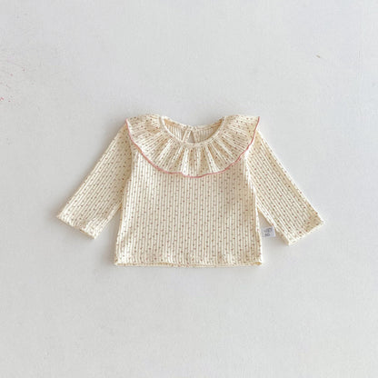 Autumn Arrival Baby Girls Flowers Pattern Long Sleeves Top with Collar, MyKids-USA®, Shirts, MyKids-USA -  -  -  -  -  -  - 