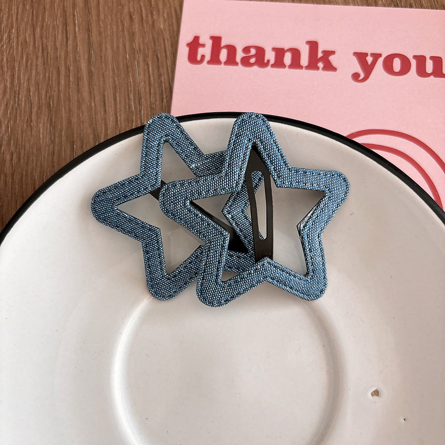 Collection of 2 Versatile Geometric Pattern Hair Clips, MyKids-USA®, Hair Pins, Claws & Clips, MyKids-USA - Size/Age - Average Size (0-12Y） - Color - White -  -  - TR2601231817-H.