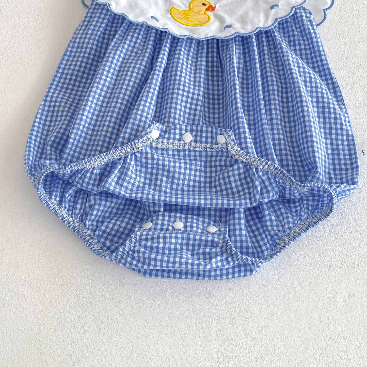 Summer Arrival Baby Girls Cute Plaid Sleeveless Ducks Pattern Onesies, MyKids-USA®, Baby One-Pieces, MyKids-USA -  -  -  -  -  -  - 