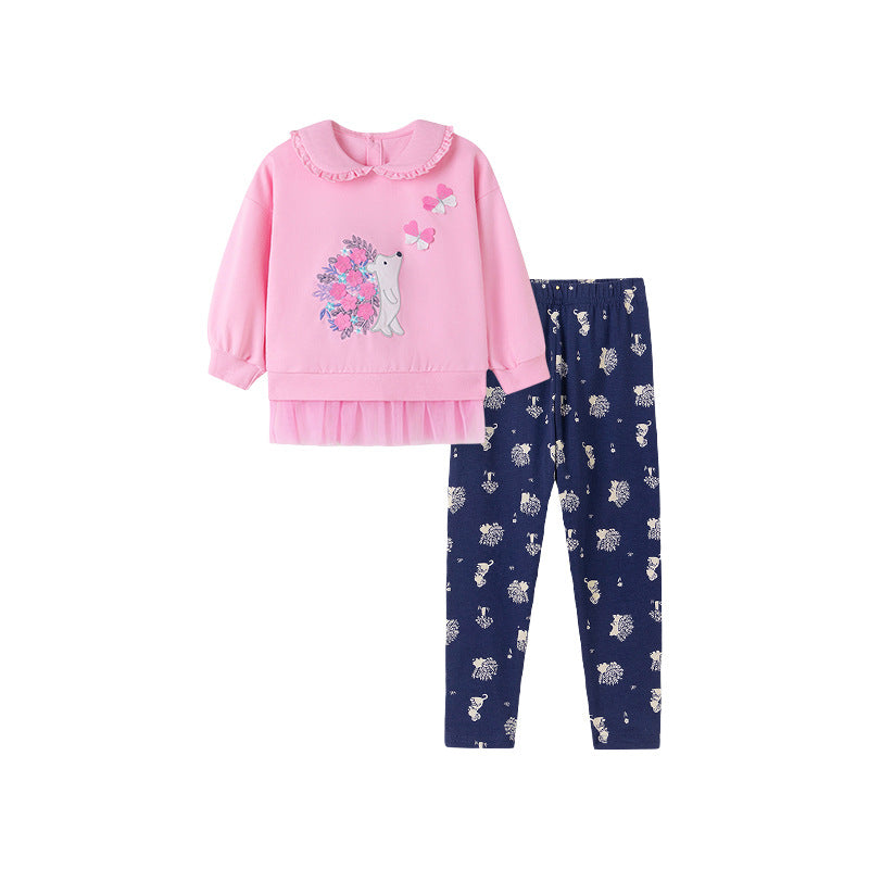 Spring and Autumn Girls Animals Cartoon Pattern Long Sleeves Sweatshirt and Pants Clothing Set, MyKids-USA®, Baby & Toddler Outfits, MyKids-USA -  -  -  -  -  -  - 