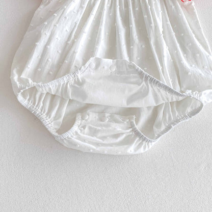 Summer Arrival Baby Girls Cute Fly Sleeves Strawberry Pattern Embroidered Onesies, MyKids-USA®, Baby One-Pieces, MyKids-USA -  -  -  -  -  -  - 