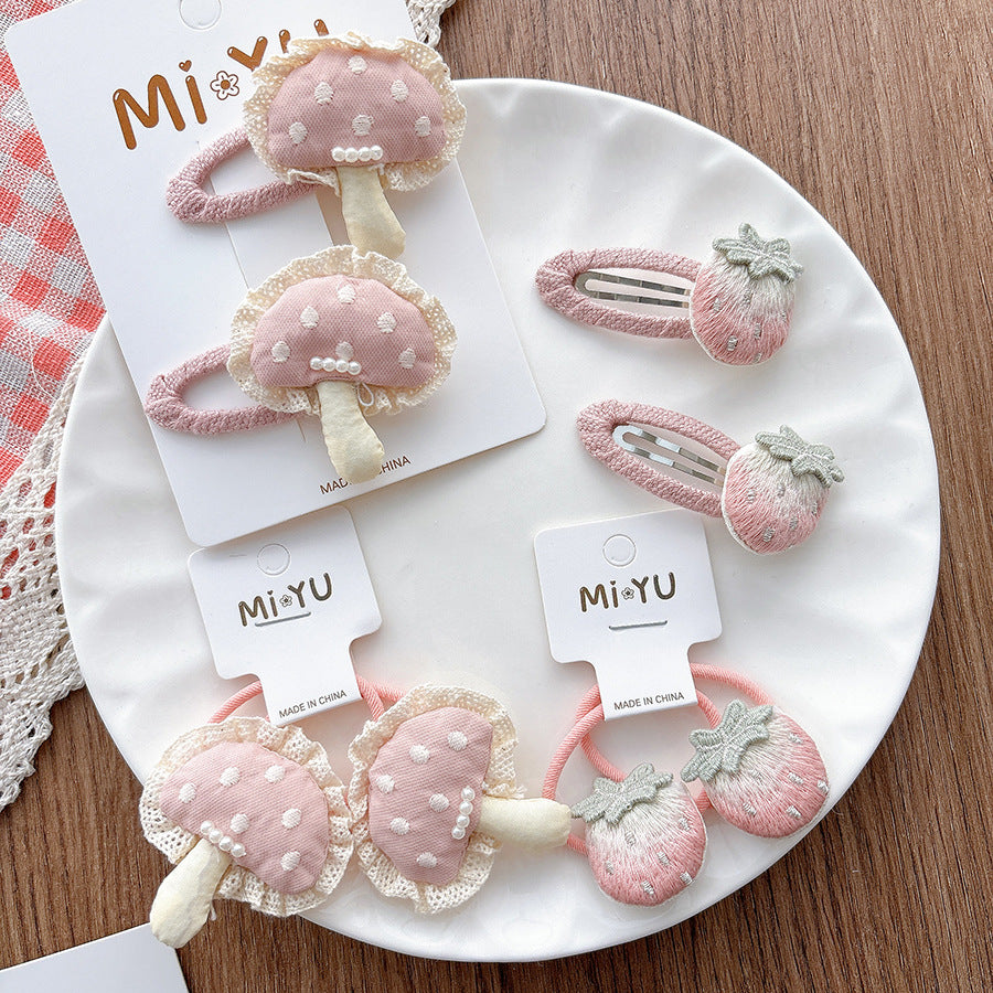 Collection of 2 Fruits Pattern Decorated Hair Clips and Hair Ties, MyKids-USA®, Hair Pins, Claws & Clips, MyKids-USA -  -  -  -  -  -  - .