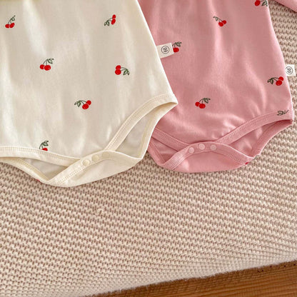 Autumn Arrival Baby Girls Long Sleeves Cherry Pattern Cute Onesies, MyKids-USA®, Baby One-Pieces, MyKids-USA -  -  -  -  -  -  - 