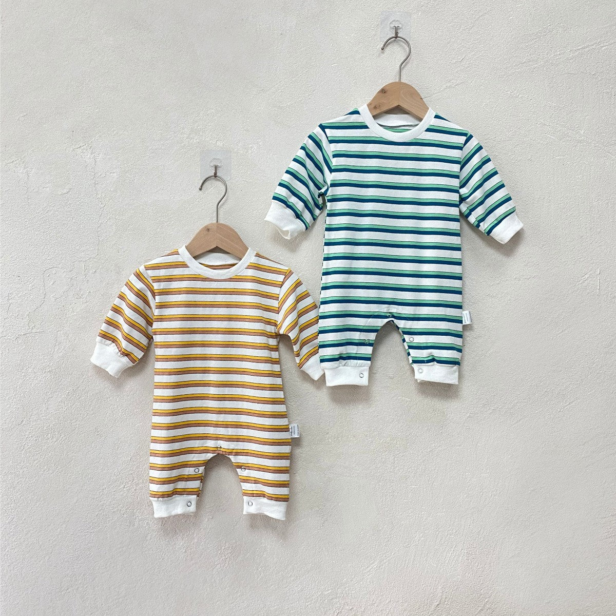 MyKids-USA® Autumn Hot Selling Baby Unisex Striped Long Sleeves Romper