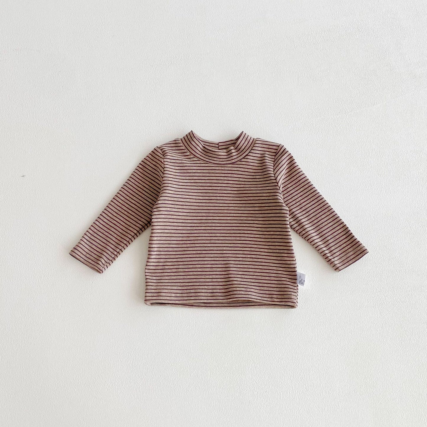 Autumn and Spring Arrival Kids Unisex Casual Striped Long Sleeves Turtleneck Top, MyKids-USA®, Shirts, MyKids-USA - Size/Age - 73 (6-9M) - Color - Coffee -  -  - TR2510192146-B