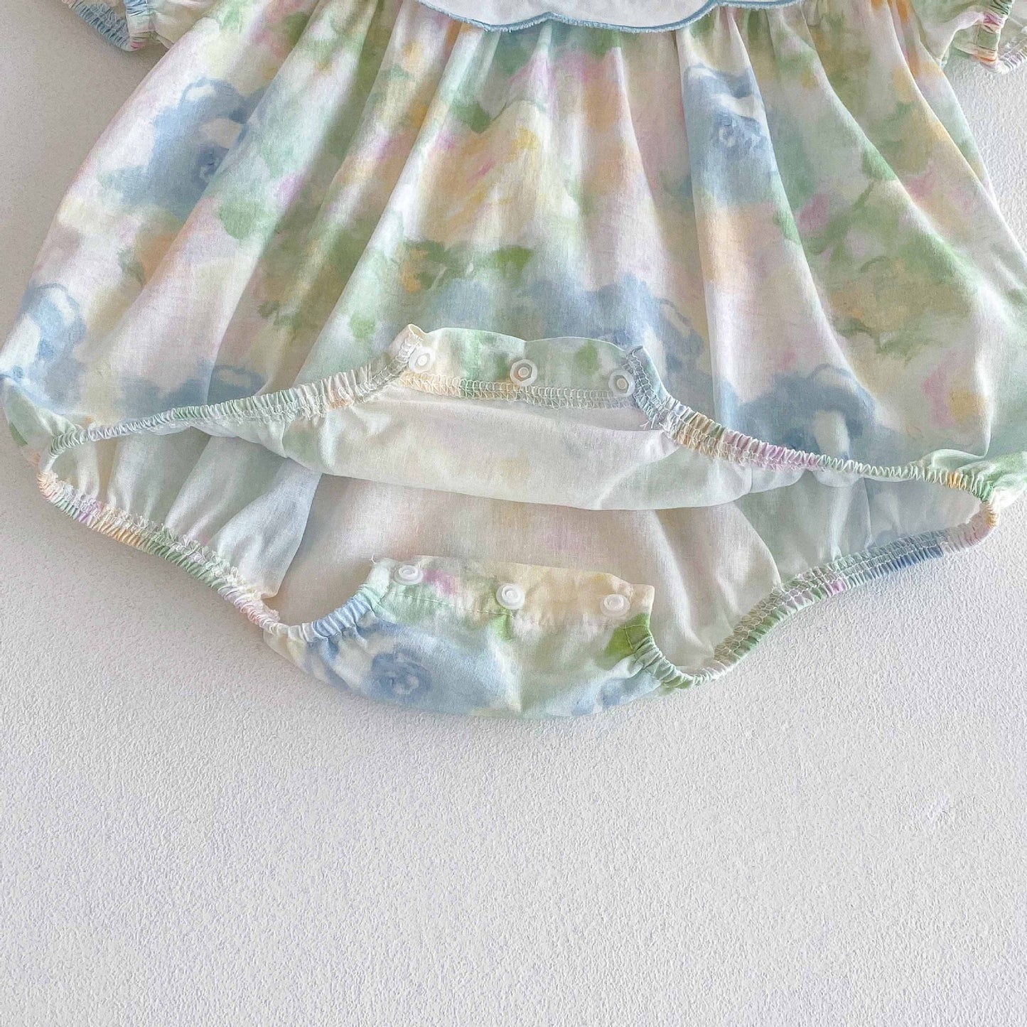 Summer Arrival Baby Girls Cute Tie Dye Short Sleeves Flowers Pattern Onesies, MyKids-USA®, Baby One-Pieces, MyKids-USA -  -  -  -  -  -  - 