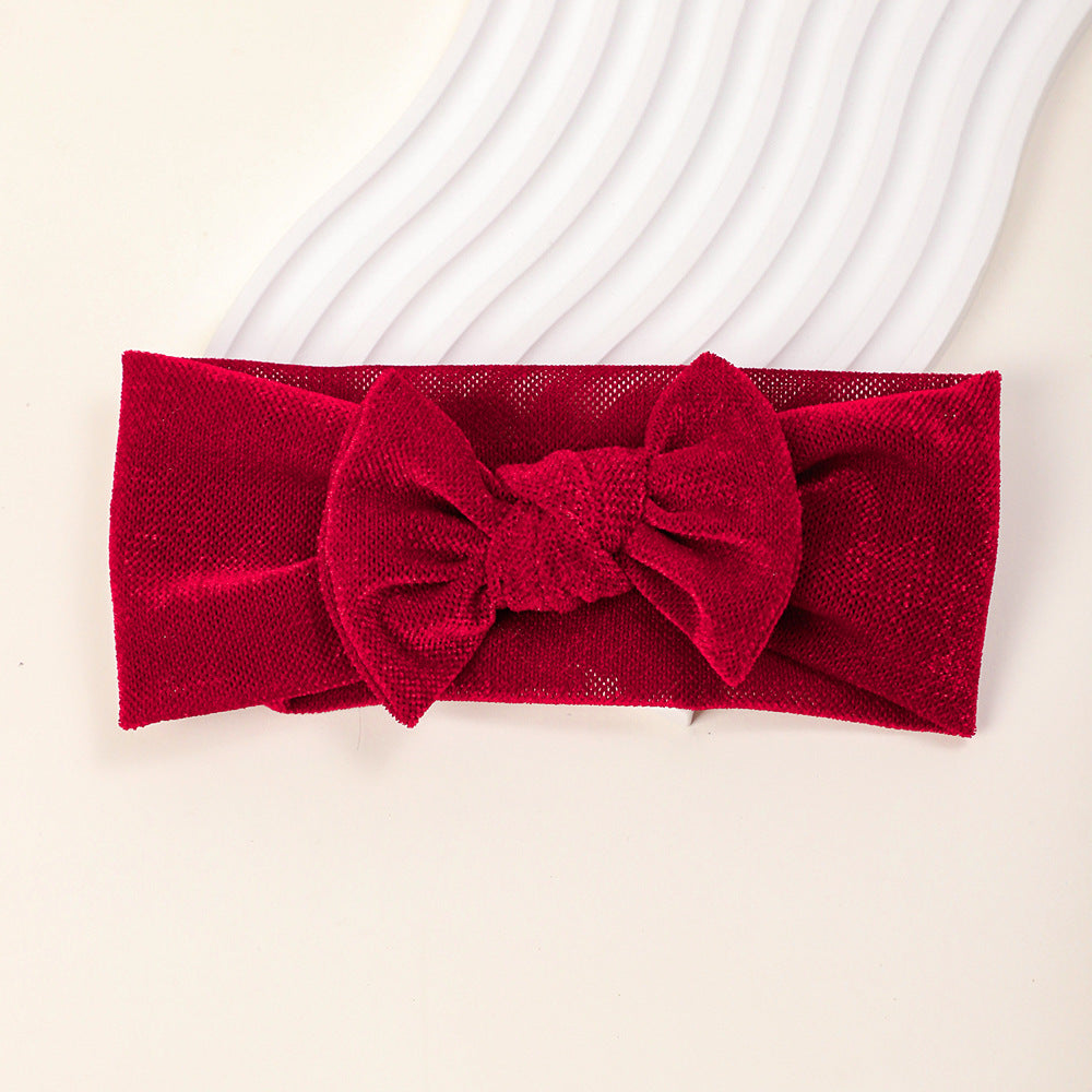Soft Baby Hairband with Solid Color Bow, MyKids-USA®, Hair Pins, Claws & Clips, MyKids-USA - Size/Age - Average Size (0-6Y） - Color - Red -  -  - TR2411282320-G.