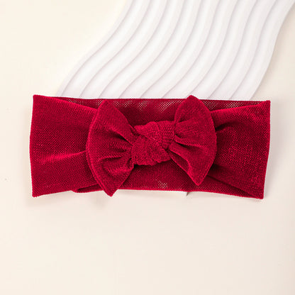 Soft Baby Hairband with Solid Color Bow, MyKids-USA®, Hair Pins, Claws & Clips, MyKids-USA - Size/Age - Average Size (0-6Y） - Color - Red -  -  - TR2411282320-G.