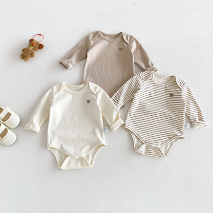 MyKids-USA® Autumn Arrival Baby Long Sleeves Cute Teddy Bear Pattern Bodysuit
