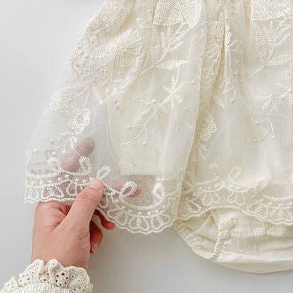 Summer Arrival Baby Girls Cute Solid Color Floral Embroidery Short Sleeves Dress Design Patchwork Onesies, MyKids-USA®, Baby & Toddler Dresses, MyKids-USA -  -  -  -  -  -  - 