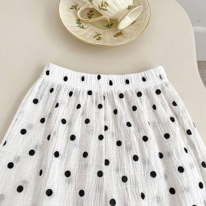 Arrival Summer Baby Kids Girls Sleeveless Dots Pattern Vest and Pants Clothing Set