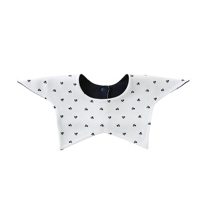Adorable Geometric Pattern Snap-on Star Shaped Bib, MyKids-USA®, Bibs, MyKids-USA - Size/Age - S (0-3Y) - Color - White -  -  - TR2605011548-F.