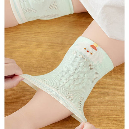 Spring and Summer Baby Boys and Girls Breathable Cartoon Knee Sleeves Set
