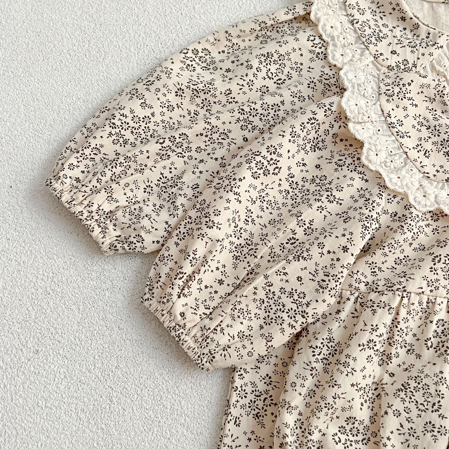 Adorable Baby Lace Collar Romper And Floral Print Girls’ Dress – Princess Sister Matching Set, MyKids-USA®, Baby & Toddler Outfits, MyKids-USA -  -  -  -  -  -  - 