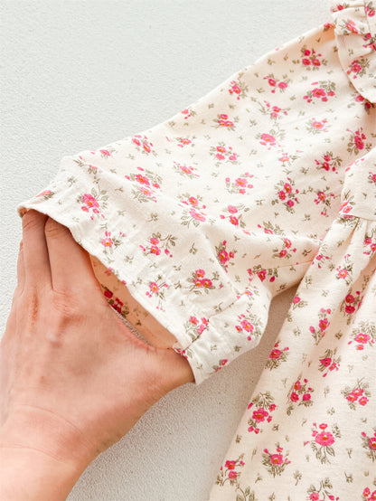 Spring and Autumn Stylish Floral Print Long-sleeved Dress with Collar for Girls, MyKids-USA®, Baby & Toddler Dresses, MyKids-USA -  -  -  -  -  -  - 