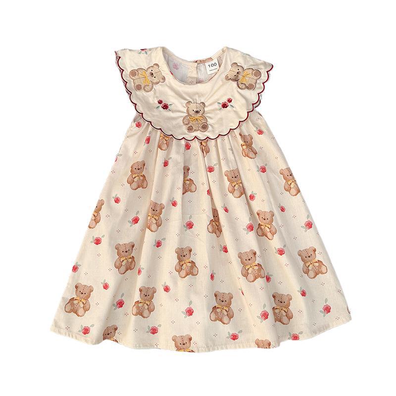 Summer Arrival Baby Girls Sleeveless Vintage Animals Cartoon Pattern Dress, MyKids-USA®, Baby & Children's Dresses, MyKids-USA - Size/Age - 90 (12-24M) - Color - Pink -  -  - TR2604222342-A.