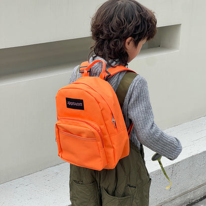 Children Lightweight And Portable Simple Canvas Backpack
