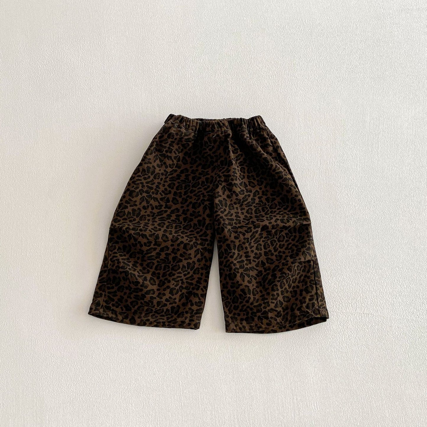 Spring and Autumn Baby Kids Girls Long Sleeves Cartoon Pattern Pullover and Leopard Pattern Pants 2-piece Clothing Set