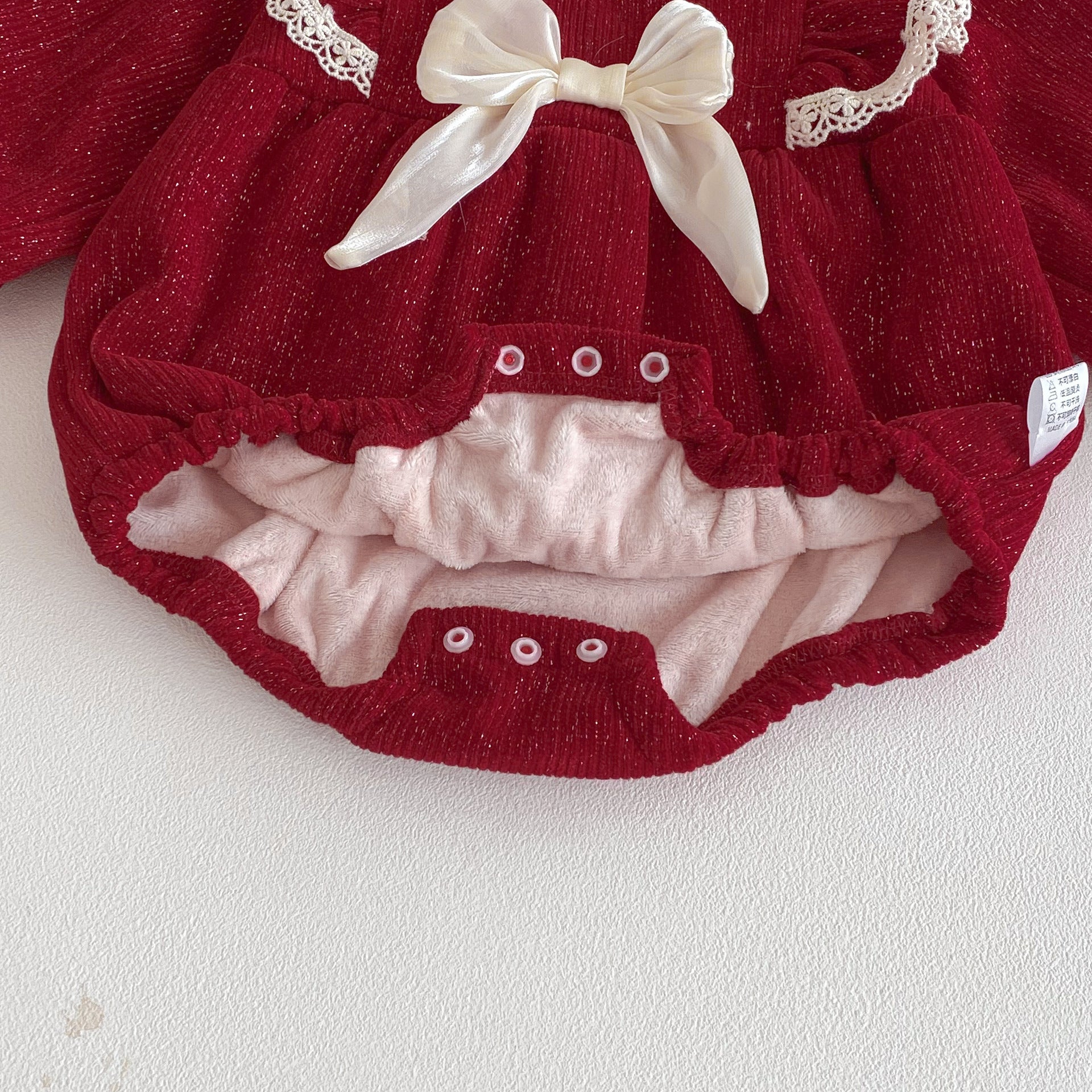 Autumn and Winter Arrival Baby Girls Long Sleeves Butterfly-bow Decorated Bodysuit, MyKids-USA®, Baby One-Pieces, MyKids-USA -  -  -  -  -  -  - .